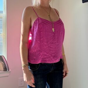 Vintage pink beaded cami top